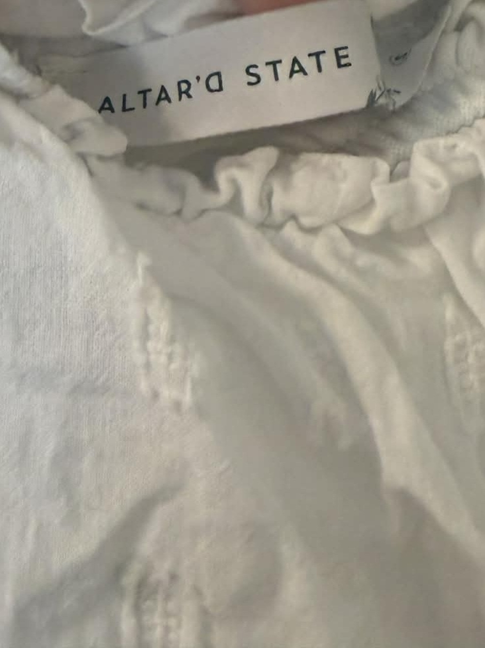 Altar'd State White Ruffled Dress - Picture 2 of 3